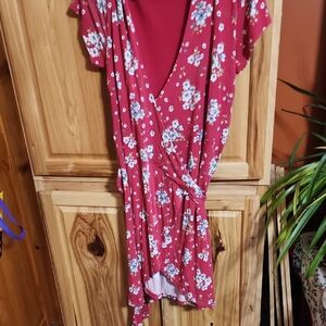 LOFT Pink Floral Mini Dress